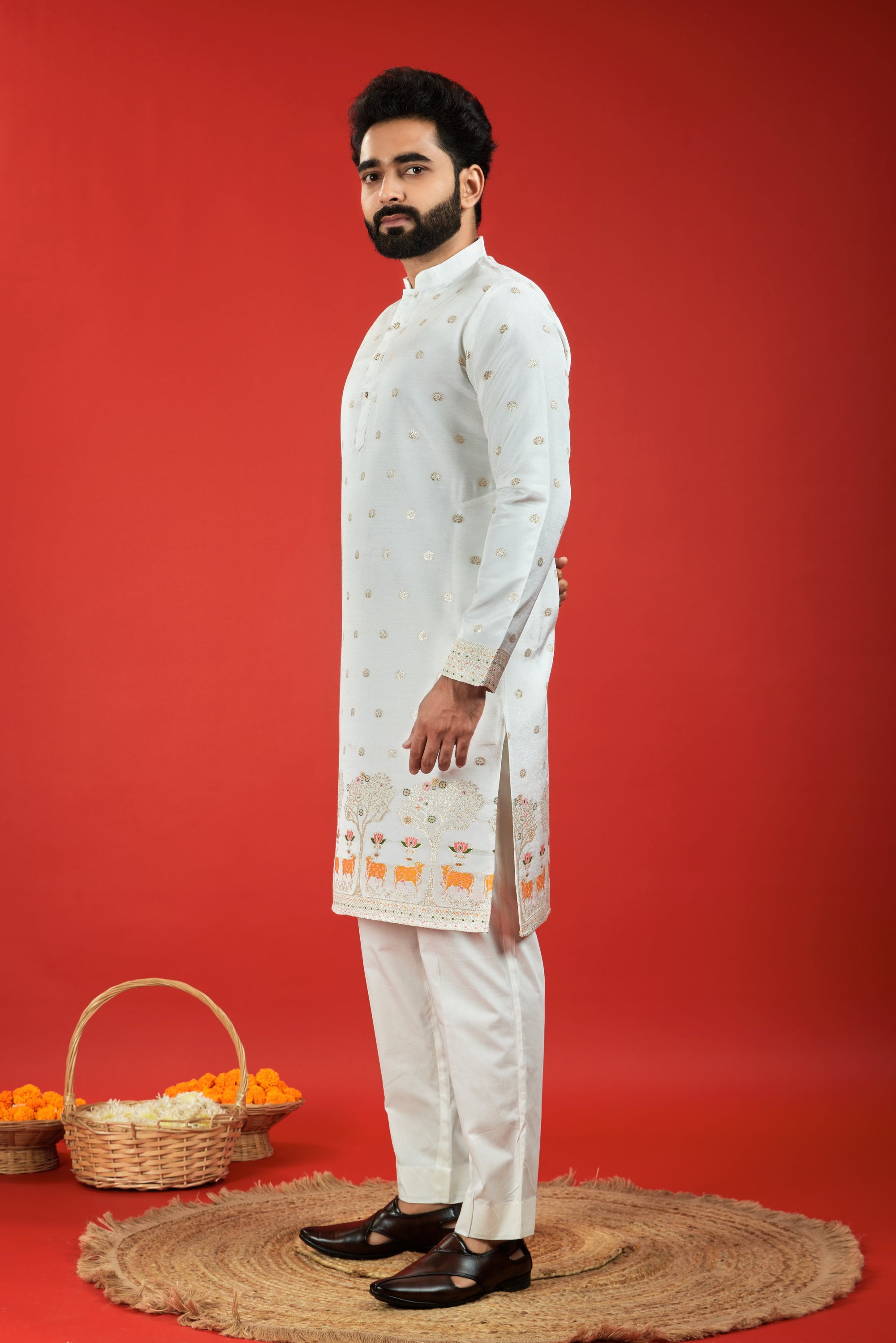 GAURI TRADITIONAL SELECTED JACQUARD DESIGNER KURTA