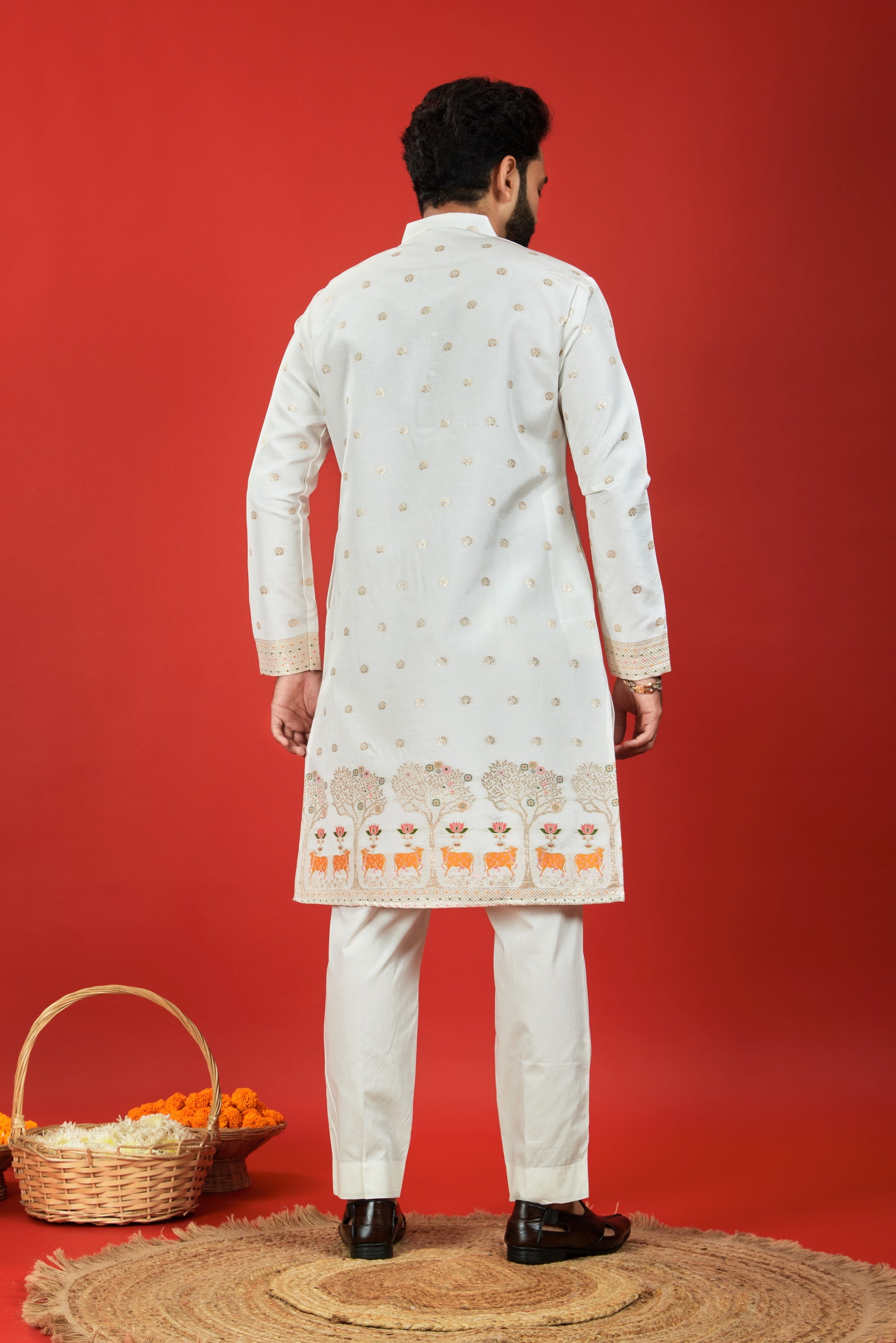 GAURI TRADITIONAL SELECTED JACQUARD DESIGNER KURTA